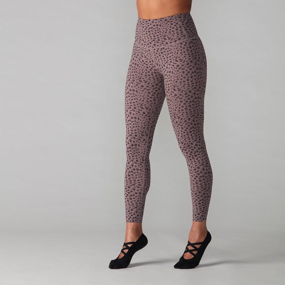 High-Waist Mauve Leopard Print Leggings